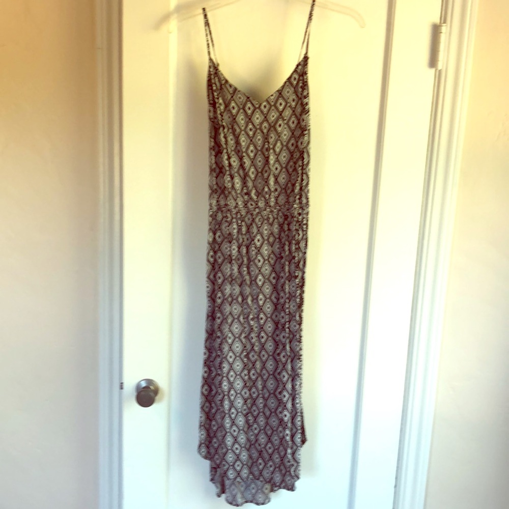 Blue/white midi dress